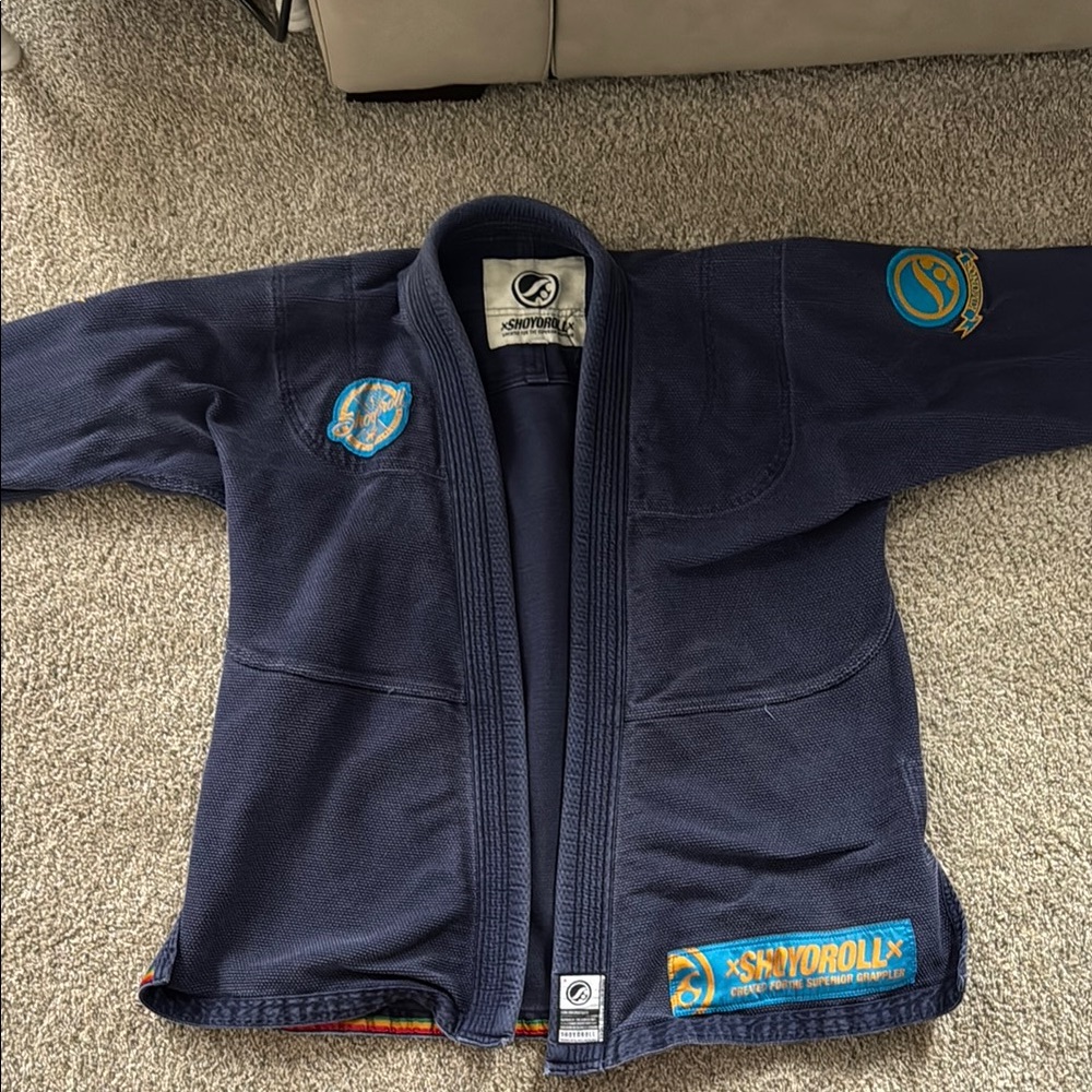 Shoyoroll Navy Blue Jiu-Jitsu Gi with Patches size A2
